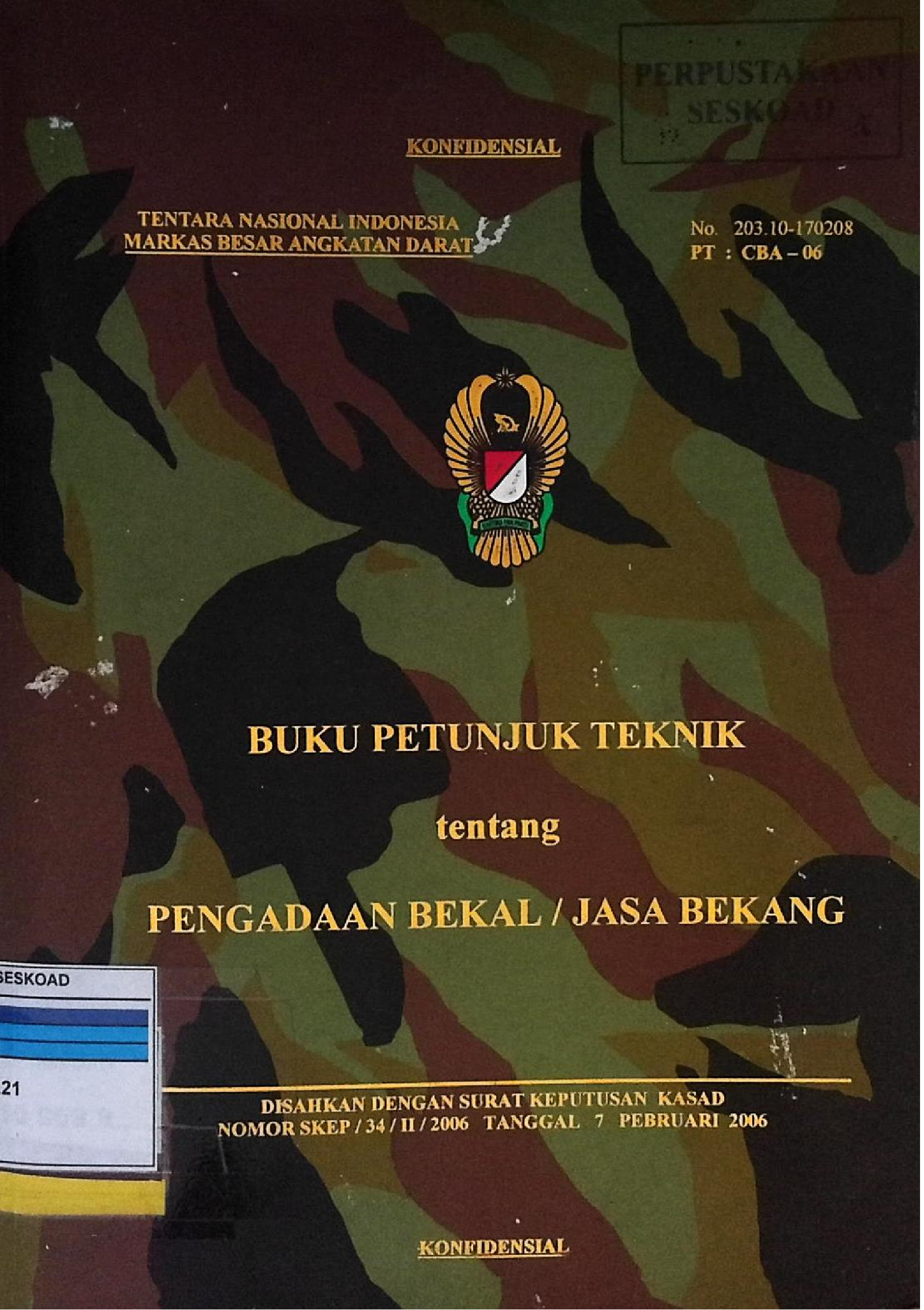 Buku Petunjuk Tentang Pengadaan Bekal / Jasa Bekang